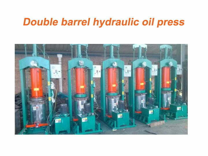 Double barrel hydraulic oil press machines